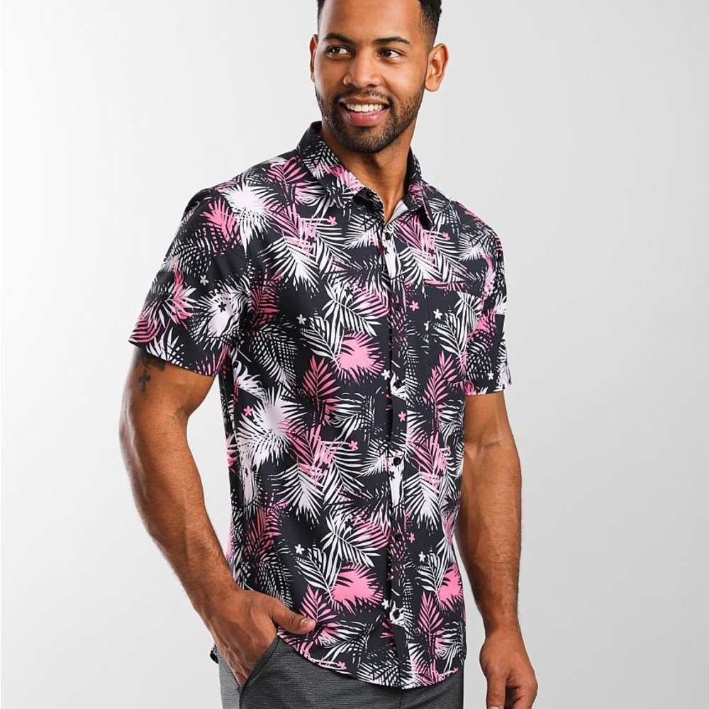 Depart west Tropical Stretch Shirt Size Medium